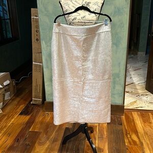 Zara Silver Metallic Skirt - XL